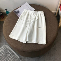 Knee Length Pants Drawstring Korean Shorts InsStreet