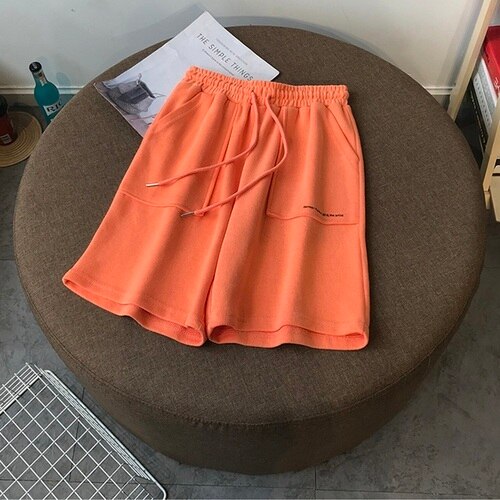 Knee Length Pants Drawstring Korean Shorts InsStreet