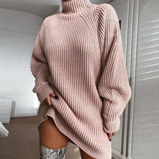 Female Casual Loose Sexy Club Sweater Dresses InsStreet