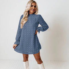 Fashion Dot Pom Pom Dress New Loose Casual Dress InsStreet