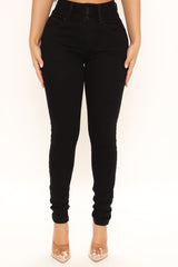 No Going Back Slimming Skinny Jeans - Black Ins Street