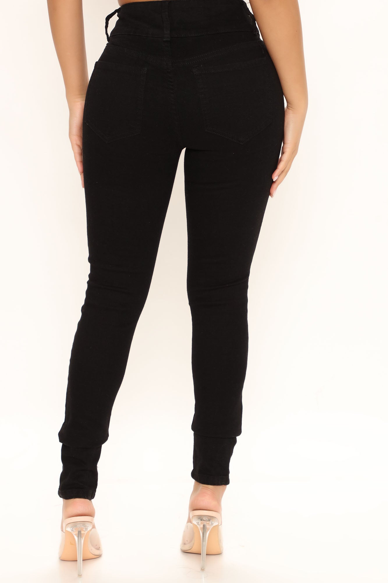 No Going Back Slimming Skinny Jeans - Black Ins Street