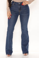 What Goes Around Flare Jeans - Dark Wash Ins Street