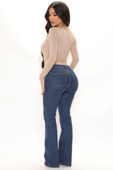 What Goes Around Flare Jeans - Dark Wash Ins Street