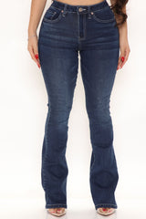 Slimming Flare Jeans - Dark Wash Ins Street