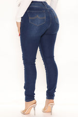 Deep In My Heart Skinny Jeans - Dark Wash Ins Street