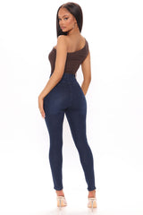 Scratch That Skinny Jeans - Dark Wash Ins Street