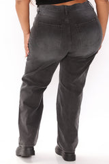 Always Tell It To Me Straight Jeans - Black Ins Street