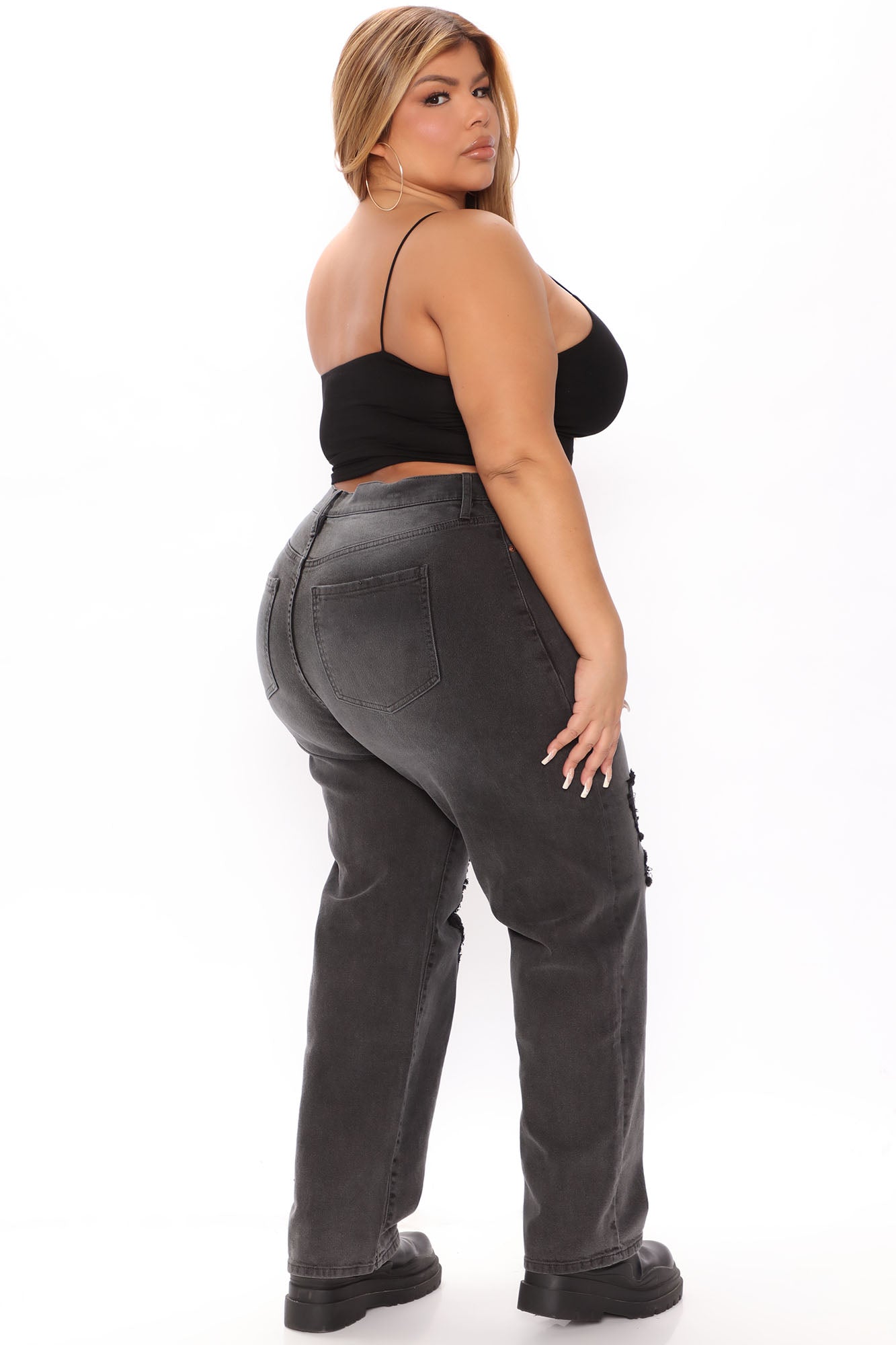 Always Tell It To Me Straight Jeans - Black Ins Street