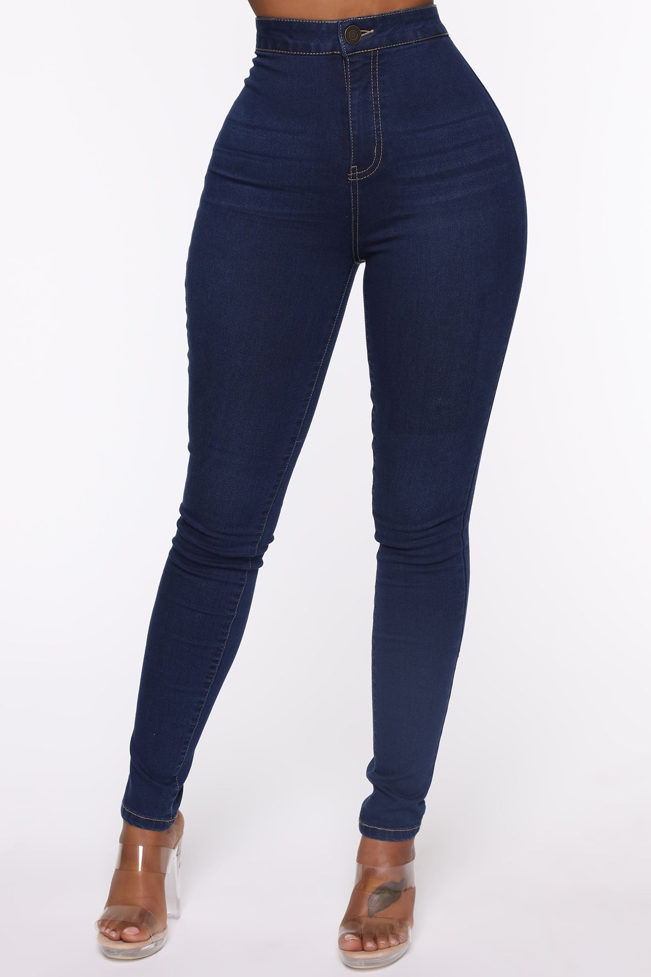 My Girl High Rise Clean Jeans - Dark Denim Ins Street
