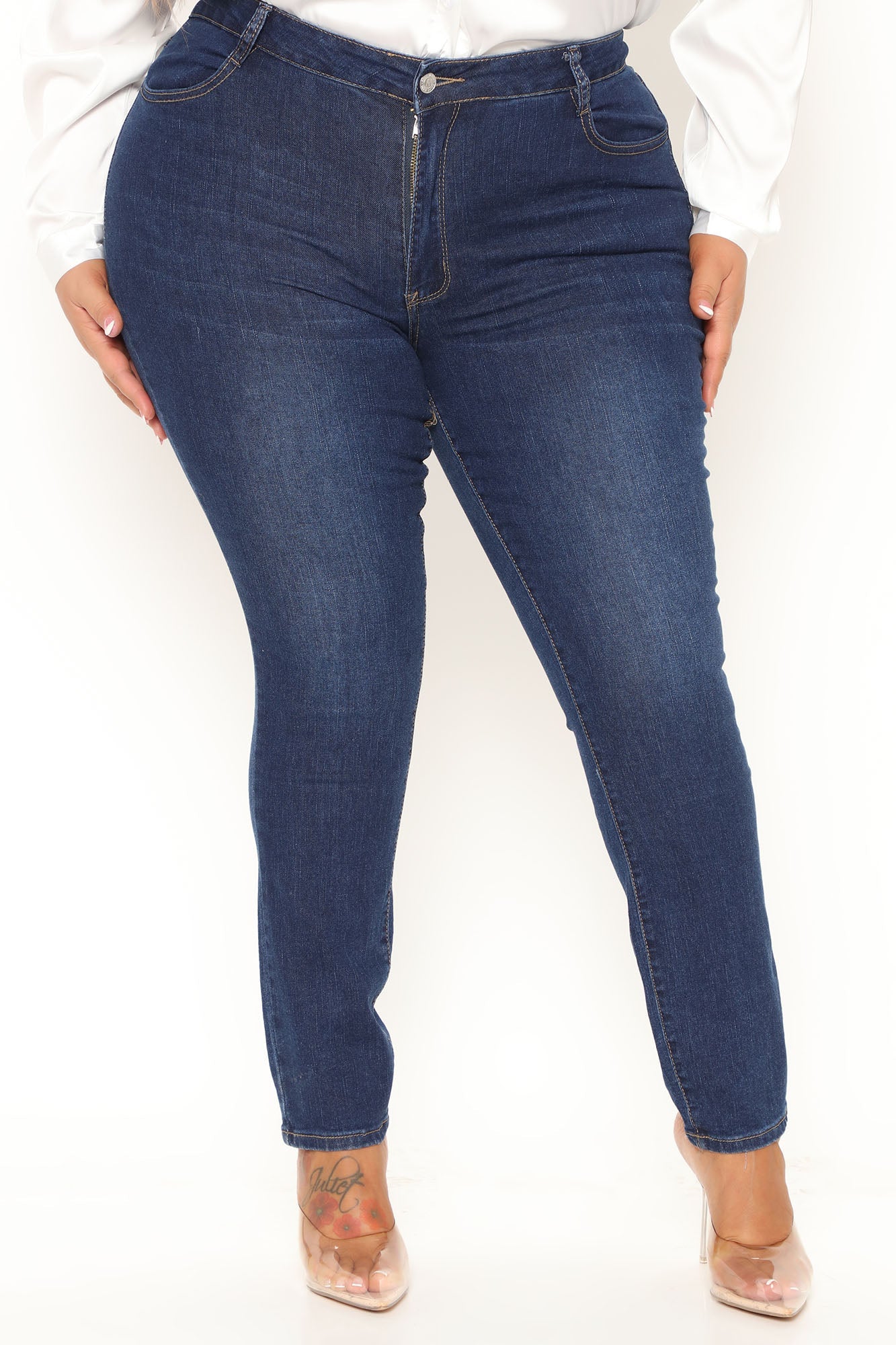 Wife Her Up Stretch Skinny Jeans - Dark Wash Ins Street