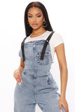 Jump To It Slouchy Overalls - Medium Blue Wash Ins Street
