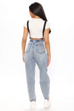 Jump To It Slouchy Overalls - Medium Blue Wash Ins Street