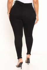 The Comeback High Rise Skinny Jeans - Black Ins Street