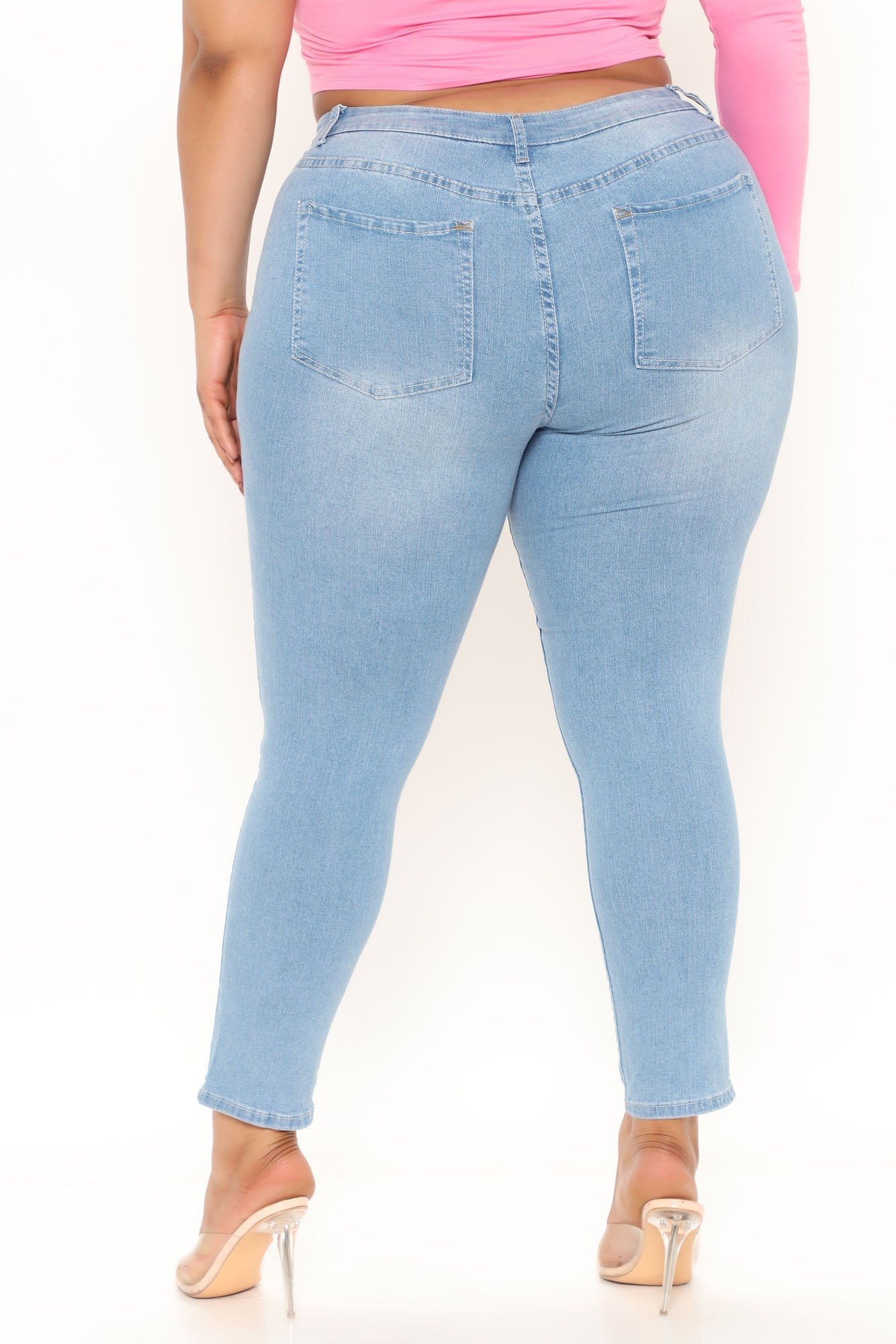 Wife Her Up Stretch Skinny Jeans - Medium Blue Wash Ins Street