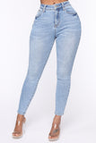 The Comeback Push Up Skinny Jeans - Light Blue Wash Ins Street