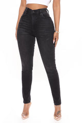 Out On The Town Skinny Jeans - Black Ins Street
