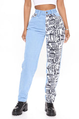 My Angel Baby Non Stretch Mom Jeans - Light Blue Wash Ins Street