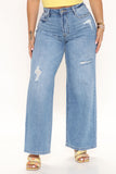 Around Town No Stretch Loose Fit Jeans - Medium Blue Wash Ins Street