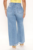 Around Town No Stretch Loose Fit Jeans - Medium Blue Wash Ins Street