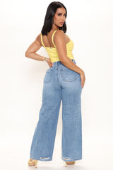 Around Town No Stretch Loose Fit Jeans - Medium Blue Wash Ins Street