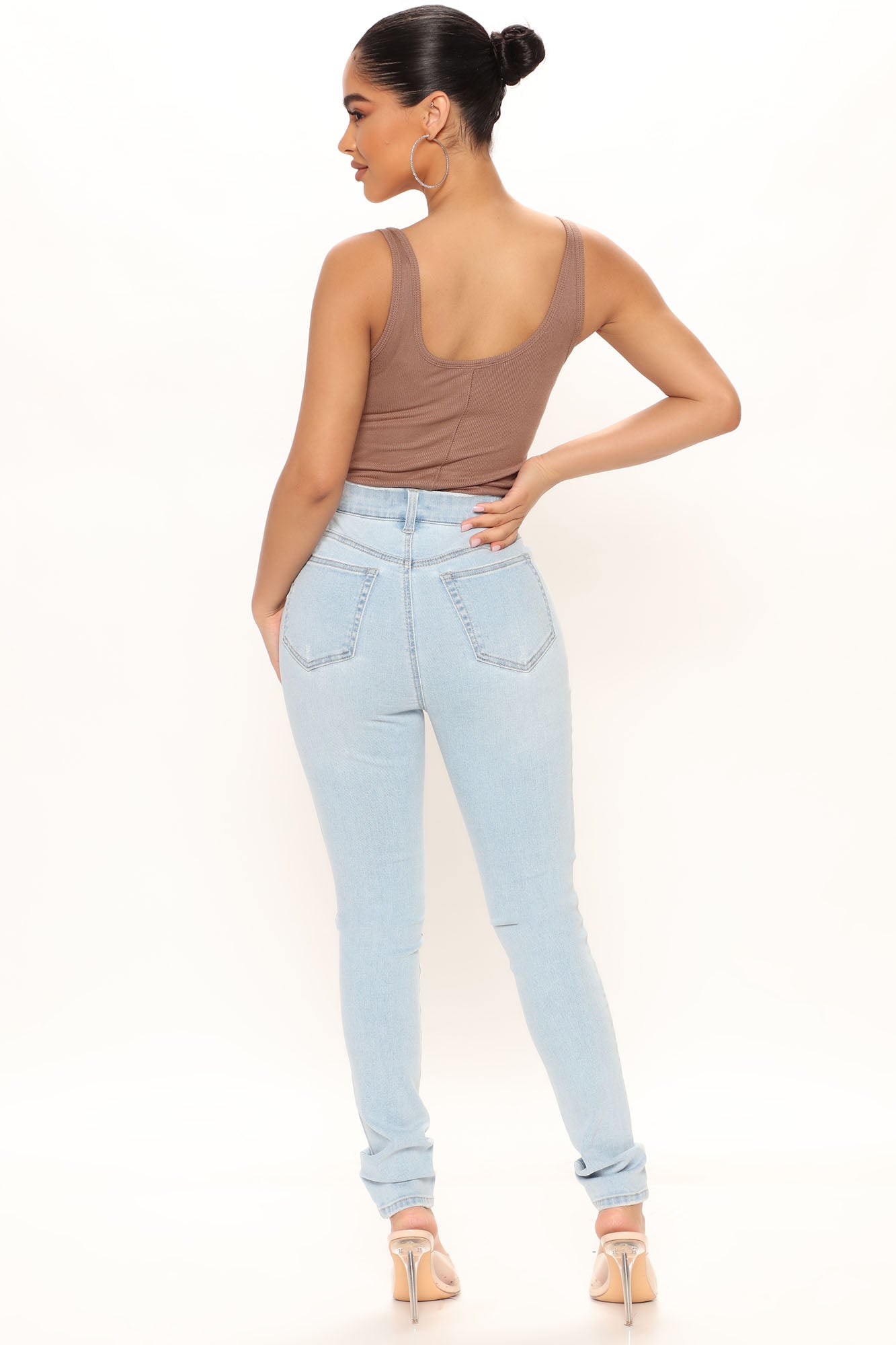 No Gap Super Stretch Skinny Jeans - Light Blue Wash Ins Street