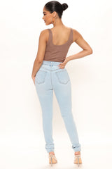 No Gap Super Stretch Skinny Jeans - Light Blue Wash Ins Street