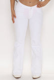 Va Va Voom V-Front Stretch Flare Jeans - White Ins Street