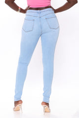 Tall Hannah High Rise Jeans - Light Blue Wash Ins Street