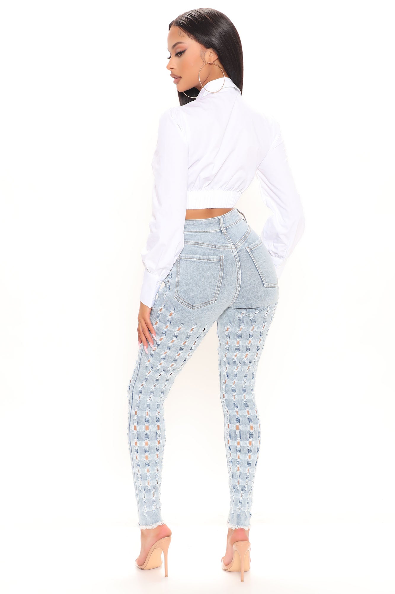 All The Feels Stretch Skinny Jeans - Light Blue Wash Ins Street