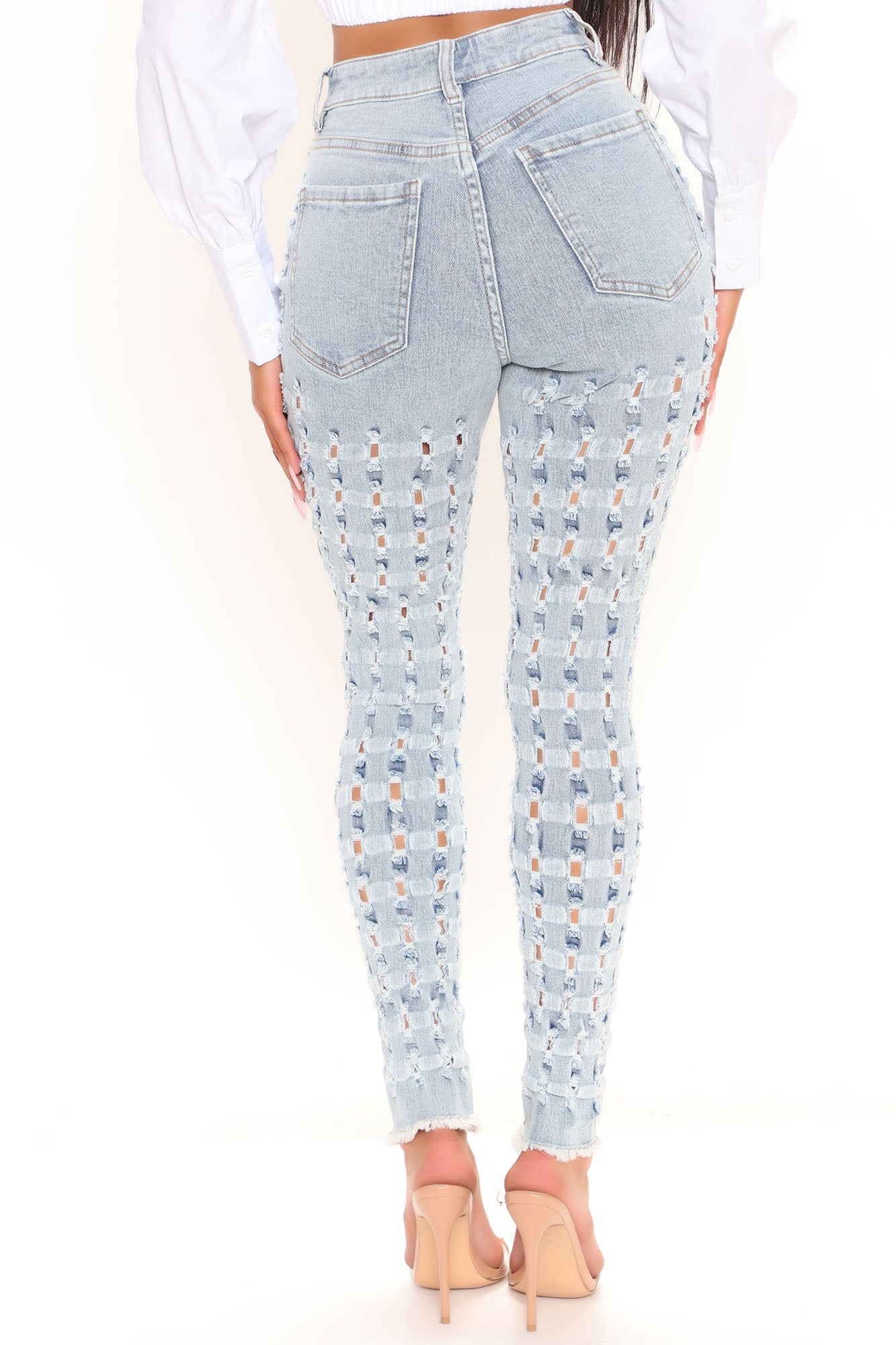 All The Feels Stretch Skinny Jeans - Light Blue Wash Ins Street