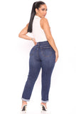 It's Official Stretch Mom Jeans - Dark Wash Ins Street