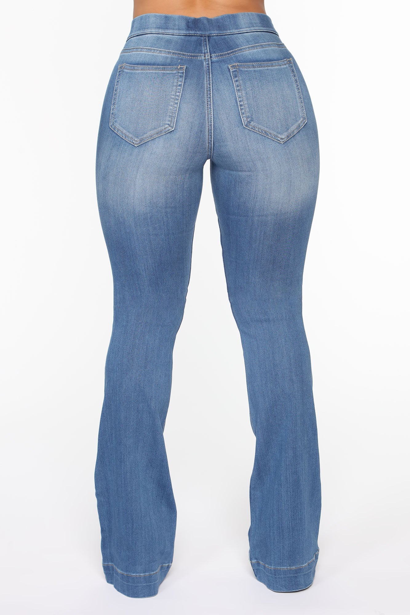 Start Something Mid Rise Flare Jeans - LightWash Ins Street