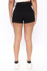 Emery Booty Shaping Denim Shorts - Black Ins Street