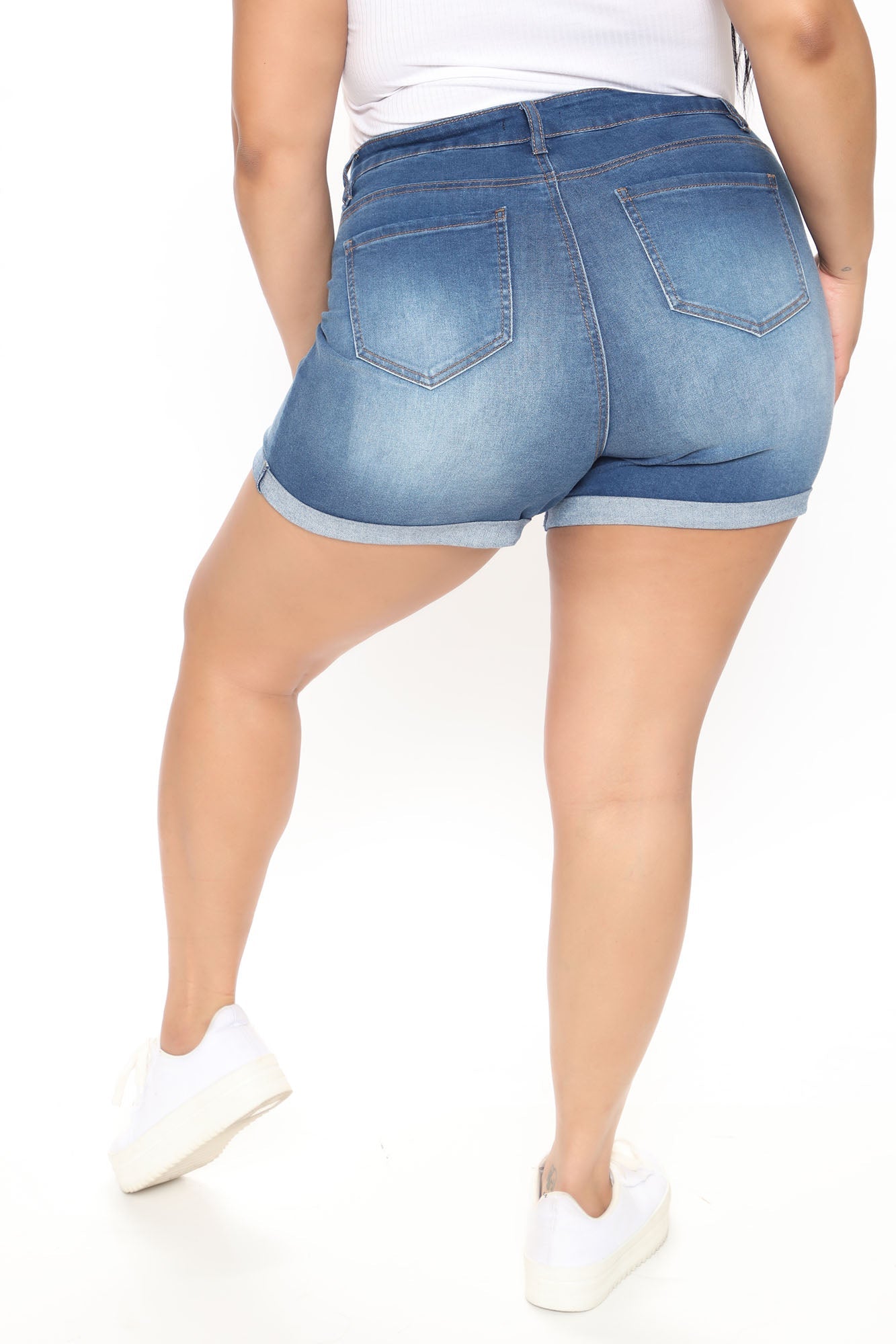 Try To Keep Up Denim Shorts - Dark Denim Ins Street