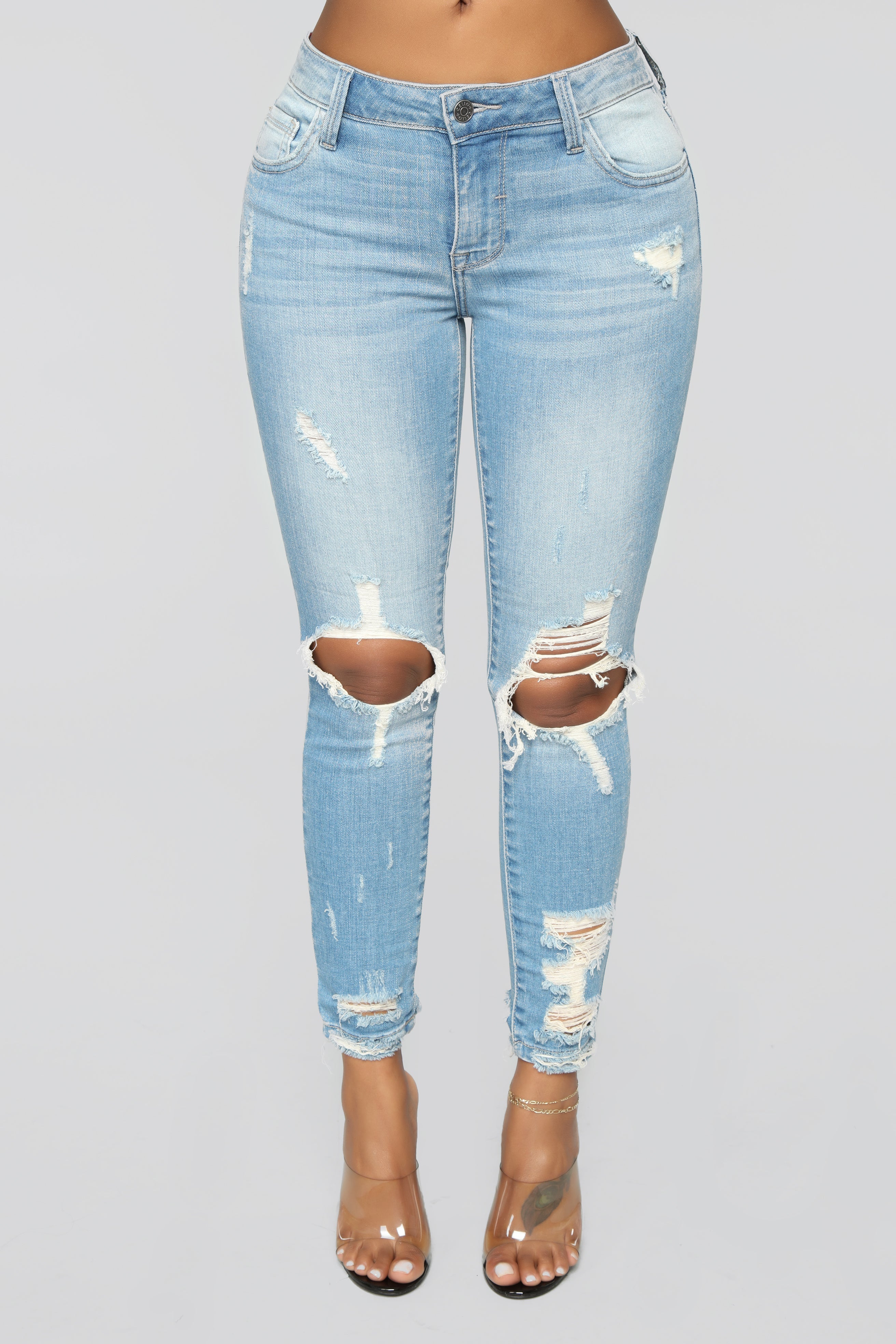 Walking On The Beach Crop Jeans - Medium Blue Wash Ins Street