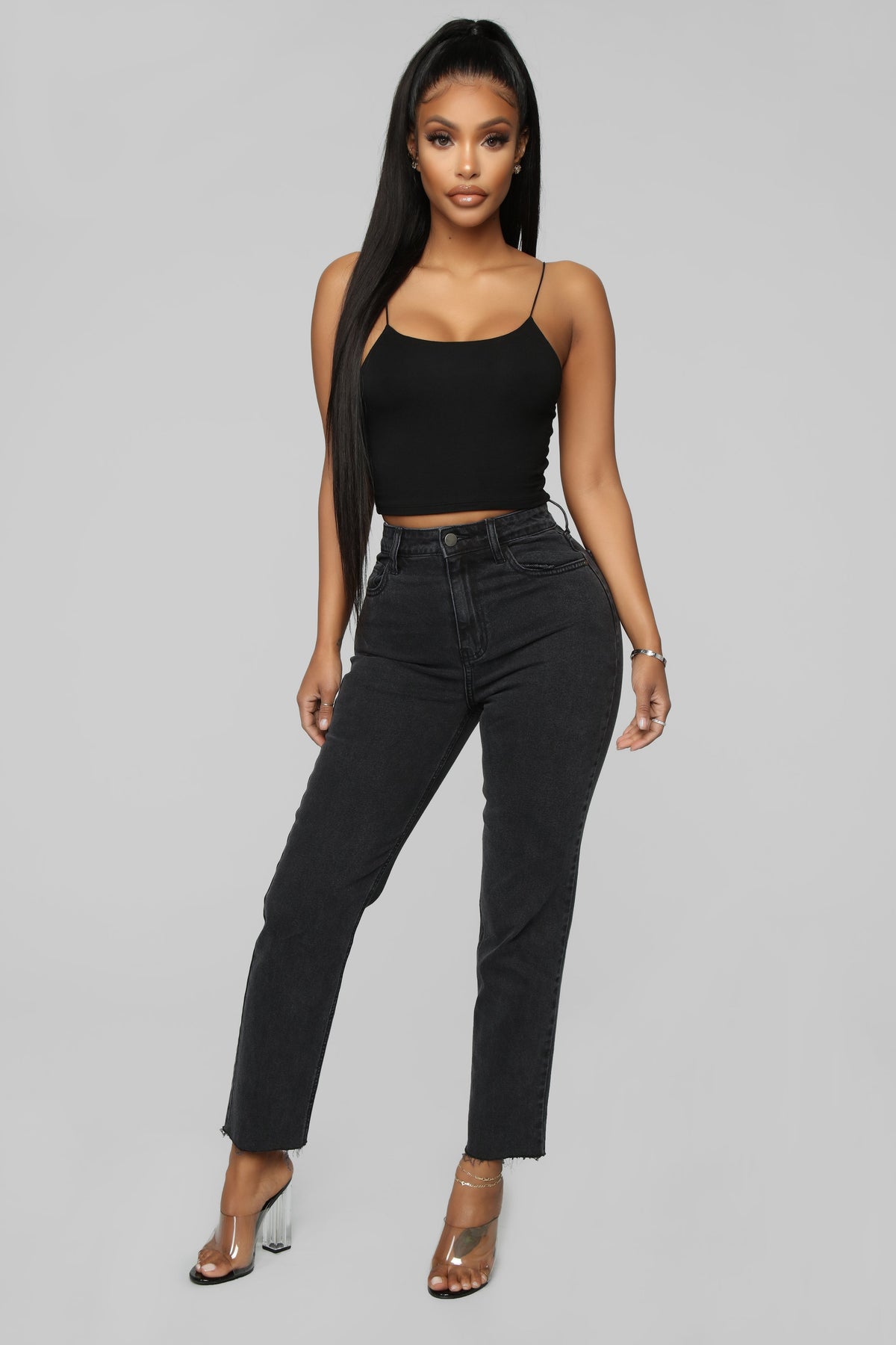 Dress To Kill Mom Jeans - Black Ins Street