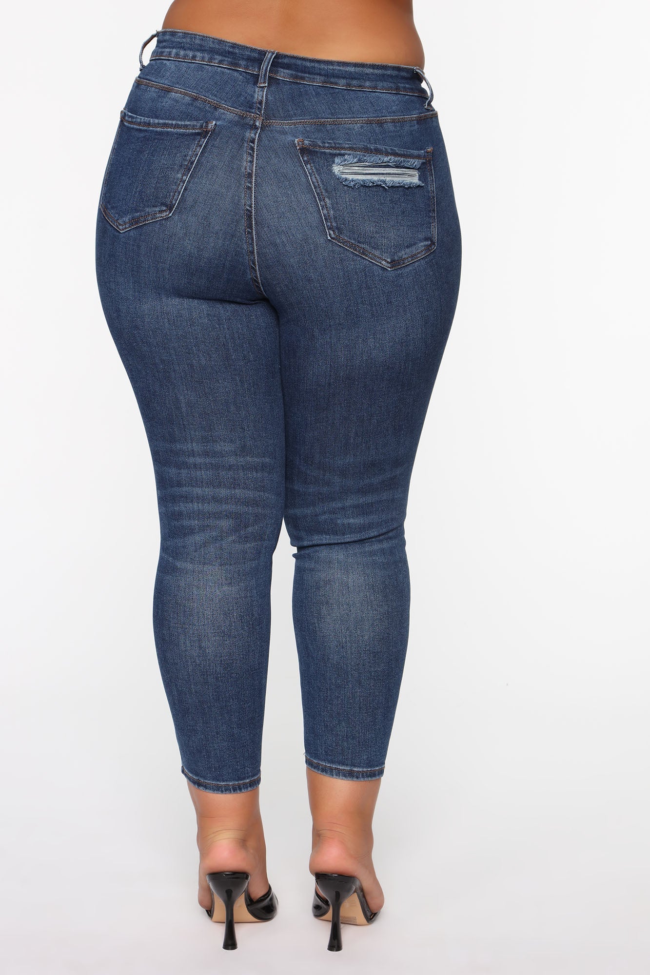 The Comeback Destructed Skinny Jeans - Dark Denim Ins Street