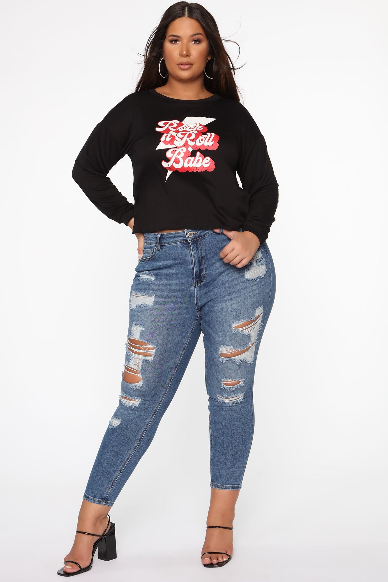 The Comeback Destructed Skinny Jeans - Medium Blue Wash Ins Street