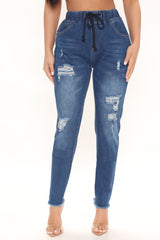 Let's Get Moving Skinny Jeans - Medium Blue Wash Ins Street