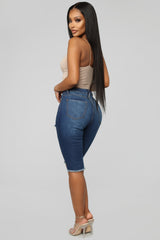 Lost At Sea Shorts - Dark Wash Ins Street