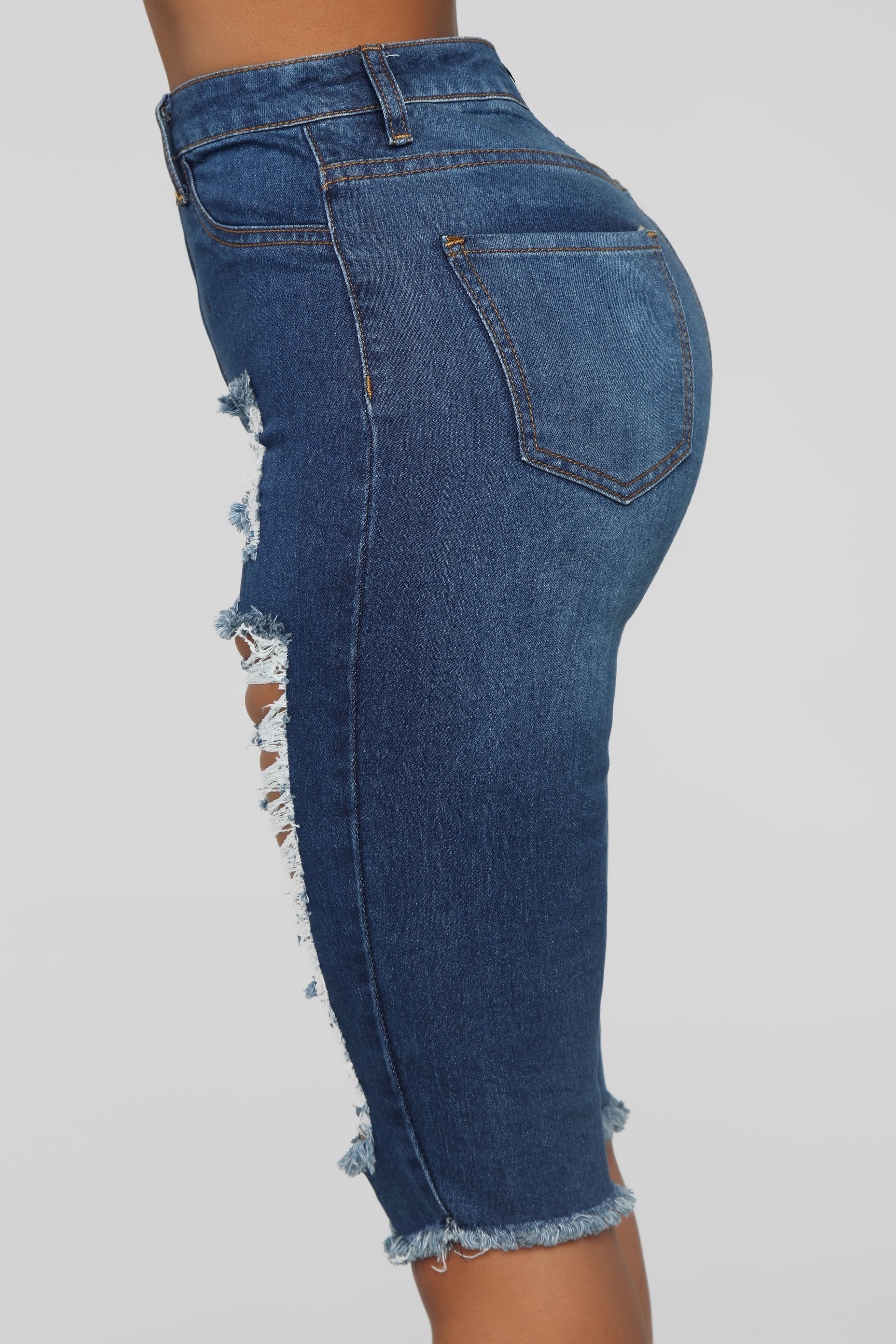 Lost At Sea Shorts - Dark Wash Ins Street