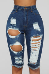 Lost At Sea Shorts - Dark Wash Ins Street