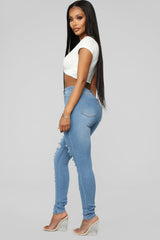 Fantasea Nights High Rise Jeans - Light Blue Ins Street