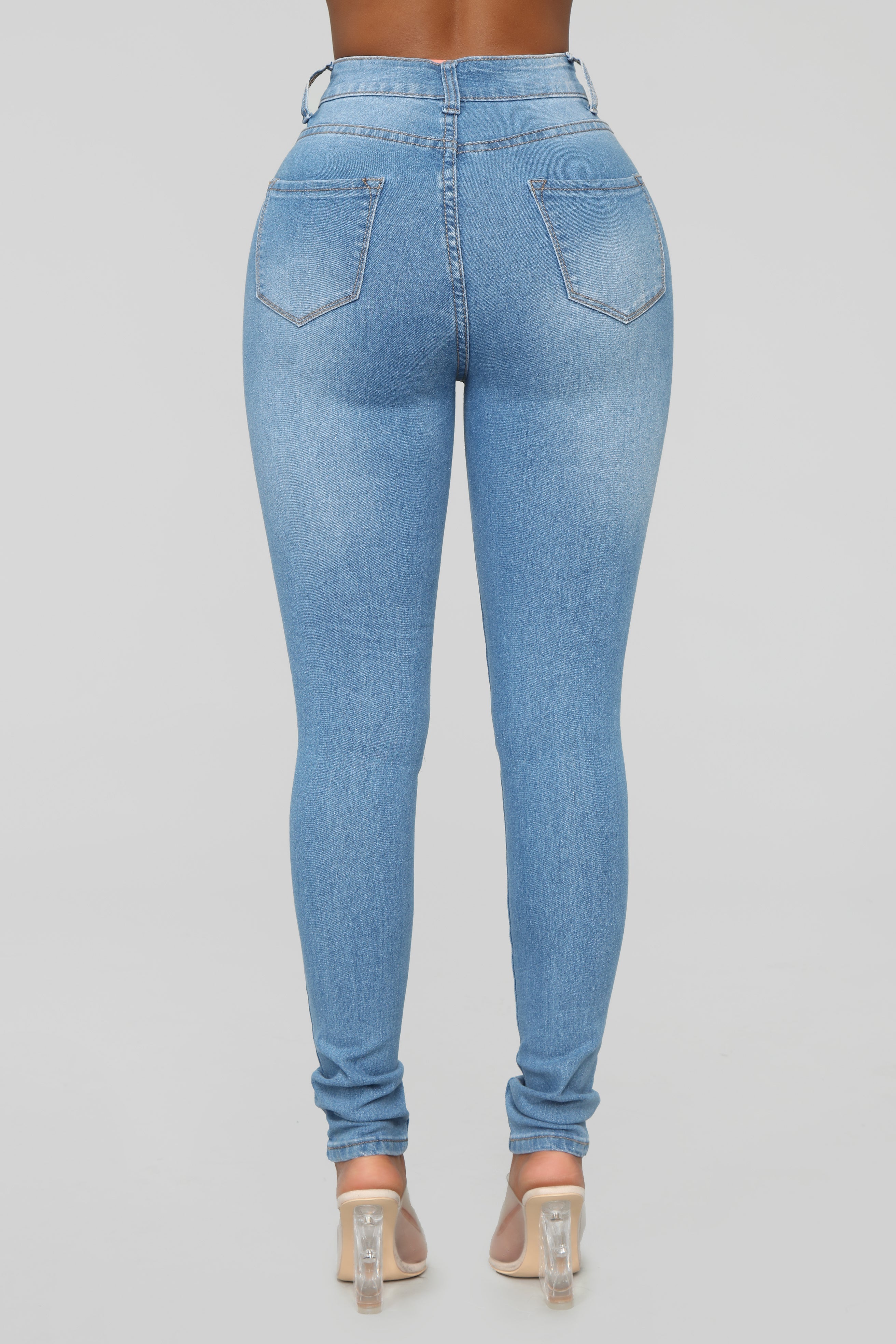 Fantasea Nights High Rise Jeans - Light Blue Ins Street