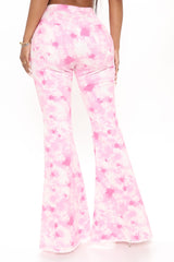 Sweet Surprise Tie Dye Bell Bottom Jeans - Pink Ins Street