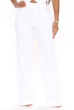 Western Stand Off Trouser Flare Jeans - White Ins Street