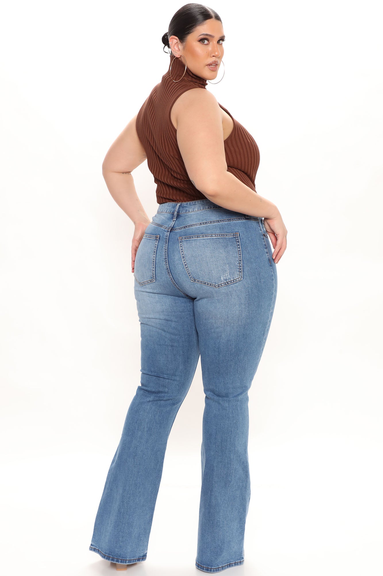 Free To Be Flare Jeans - Medium Blue Wash Ins Street