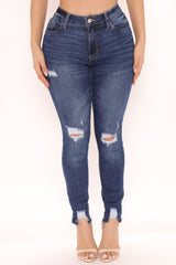 Crash Course Ankle Skinny Jeans - Dark Wash Ins Street