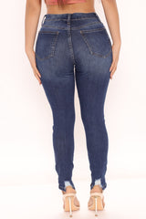 Crash Course Ankle Skinny Jeans - Dark Wash Ins Street